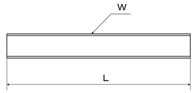 ステンレス 寸切 荒先(インチ・ウイット)(定尺以外の長さ品)(*)の寸法図