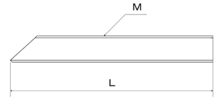 鋼 S45C ケミカル寸切 (ケミカルアンカー用斜めカット品)(中海鋼業品)の寸法図