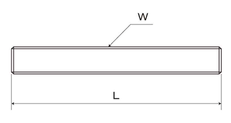 鋼 SCM435(H)(クロモリ) メーター寸切(インチ・ウイット)(*)の寸法図