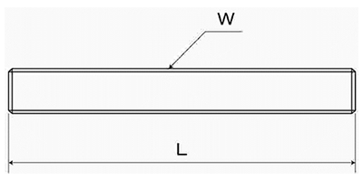 鋼 SNB7(H) メーター寸切(UNCユニファイ並目ねじ) (耐熱、高温用)(*)の寸法図
