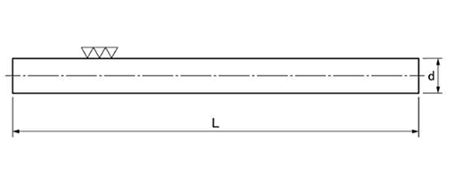 ステンレス(SUS303相当) ロング平行ピン m6(プラス公差)(大喜多製)の寸法図