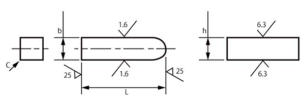 片丸キー（ＪＩＳ（セイキＳＳ製S50C JISｶﾀﾏﾙｷｰ 14X9X154 標準(または