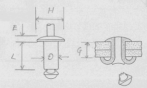 アルミ-鉄 ブラインドリベット AS ピールタイプ(友淵製)の寸法図