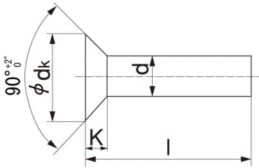 アルミ製 皿頭 リベット (軸径x全長)の寸法図