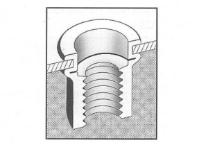 エビナット(アルミ)(平頭形状)パック入り(NAD-P)の寸法図