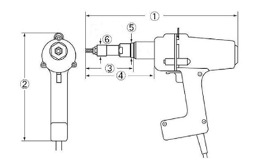 ロブスター 電気ナッター (EN-410A)の寸法図