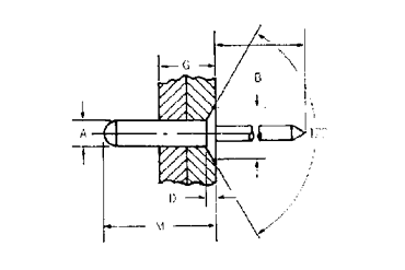 アルミ-鉄 皿頭 エイベックス (1604-●●)の寸法図