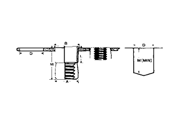 鉄 スタンダード・ナットサート(9508タイプ)の寸法図