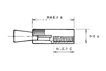鉄 ジェイエックスアンカー (メネジタイプ・本体打込式)の寸法図