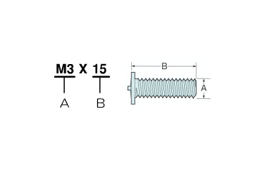 軟鋼 CDスタッド MS-F型(フランジ付き) ユーロテックの寸法図
