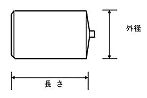 軟鋼 CDスタッドリベット(ネジ無し)(日本フラッシュ)(FRC)の寸法図