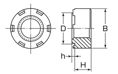 鉄 ボーセイキャプティブ TS ナット (TS) 薄板用(0.5mm)の寸法図