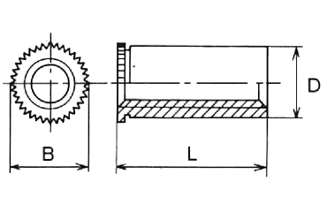 鉄 ボーセイ クリンチング スペーサ(TDF)スルータイプの寸法図