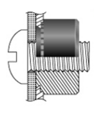 鉄 コーマセルフクリンチングナット(JK-M)(コーマ製)の寸法図