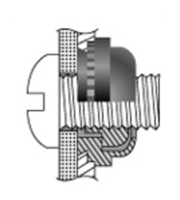鉄 セルフクリンチングフローティングナット(KR-M)(コーマ製)の寸法図