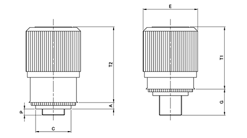 鉄 PEMパネルファスナー(PF12)の寸法図