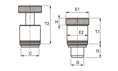 鉄 PEMパネルファスナー(PTL2)の寸法図