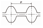 バンドー化学 両面STSベルト (DS2M形)の寸法図