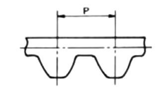 バンドー化学 STSベルト(クリーンタイプ)(S2M形)の寸法図