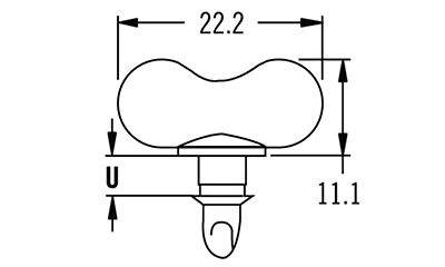 ズース スタッド (82)(パネル簡単締結)の寸法図