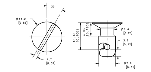 ズーススタッド(D4)(パネル簡単締結)の寸法図