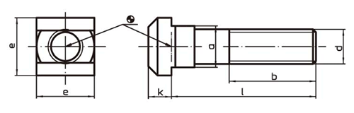 鋼 Tボルト (23030-)(ロームヘルド・ハルダー)の寸法図
