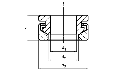 鋼 円錐シート付球面ワッシャー(23050)(ロームヘルド・ハルダー)の寸法図