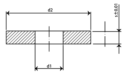 HALDER 鉄 シャフト平ワッシャー(23061-24)の寸法図