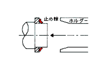 CS形止め輪用ホルダー 専用工具(オチアイ製)の寸法図
