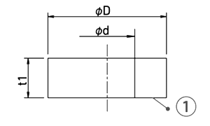 トーゼン ゴムブッシュ(GPタイプ、ツバなし)(防振：置き型防振ゴム)の寸法図