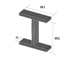 塩化ビニール(樹脂製) H鋼用キャップ (AWJ品)の寸法図