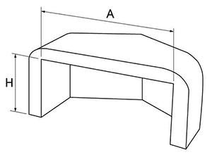 エラストマー(TPE) 六角ボルト頭部キャップ (AWJ品)の寸法図