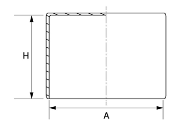 六角穴付きボルト用 保護頭カバー(R0HS2)(軟質塩化ビニール・PVC)(AWJ品)の寸法図