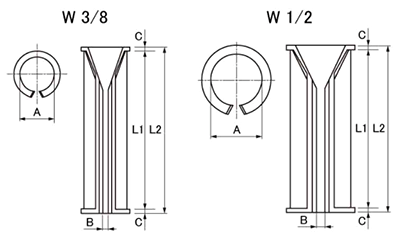 樹脂(PE) 全ネジマーカー(吊配管用流体識別カラーマーカー)の寸法図