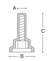 六角ボルトキャップ (グレー)(LM-)(樹脂製)(ムラタ製)の寸法図