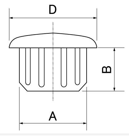 穴キャップ(ブリスターAボックス)(樹脂PE)(ダンドリビス品)の寸法図
