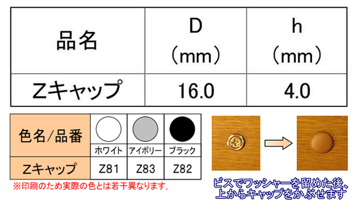 Zキャップ用 Cボックス(500個入)(スリムビス/コースレッド兼用)(ダンドリビス品)の寸法表