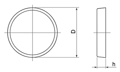 Zキャップ用 ブリスター(20個入)(スリムビス/コースレッド兼用)(ダンドリビス品)の寸法図