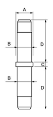 樹脂(ABS) パイプ継ぎ手(パイプ同士つなぎ)(大昌産業)の寸法図