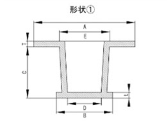 樹脂 フランジ付鋼管用キャップ 半透明 (ヤマキン)の寸法図