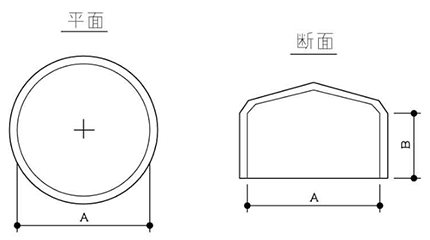 六角穴付きボルト用 キャップ (黒色)(軟質塩化ビニール・PVC)(タケネ品)の寸法図