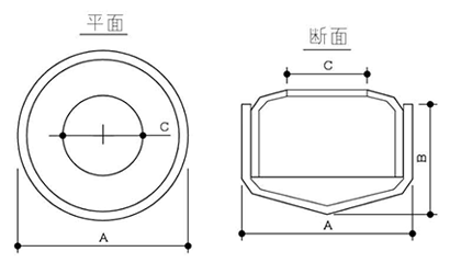黒コレガドーム(六角穴付ボルト頭部かくし用)軟質塩化ビニール製(タケネ品)の寸法図