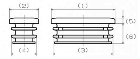 楕円中栓 ジャバラ(パイプ内径用)(樹脂製)(大洋プラスチックス工業)の寸法図