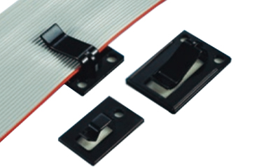 ポリカーボネート フラクリップ 両面接着テープ (A-1)(黒色 配線クランプ)の商品写真