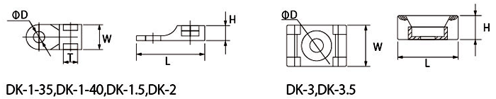 ネジ式結束バンド固定具(66ナイロン) DK (デンカエレクトロン品)の寸法図