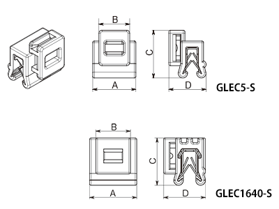 ガルバ エッジグリップ GLECの寸法図