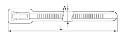 リピートタイ(66ナイロン標準)RFの寸法図