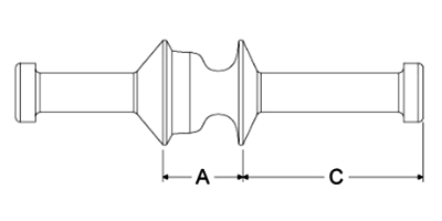 岩田製作所 フランジプラグ (2段) GDF(シリコン)(用途・溶接ナット等)の寸法図