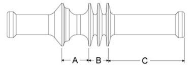 岩田製作所 フランジプラグ (4段) GDF-F (シリコン)(用途・溶接ナット等)の寸法図