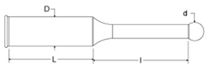 岩田製作所 プルプラグ フランジ付 GDM (シリコン)(中実材仕様)の寸法図